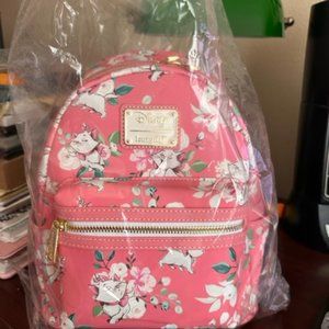 Loungefly Disney The Aristocats Marie Pink Floral Allover-Print Mini Fashion Han